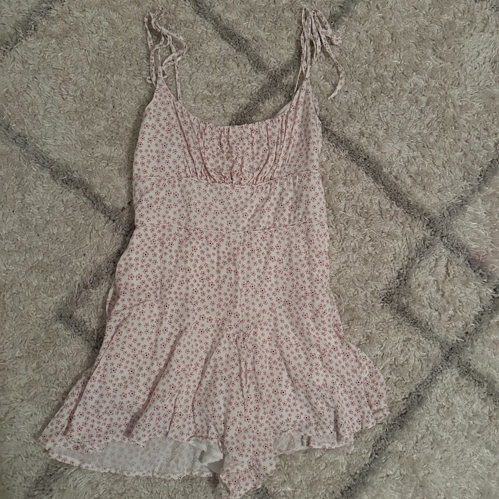 Thats So Fetch Pink Floral Romper